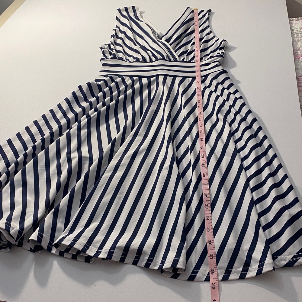 Lascana | Striped V-Neck Dress - Picture 14 of 14